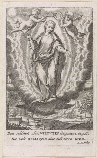 Crowned Mary in the mandorla