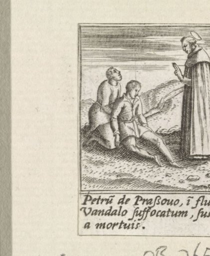 Miraculous healing of a wounded man by Saint Hyacinth of Poland