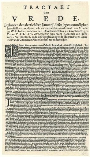 Treaty of the Peace of Münster (First Sheet), 1648
