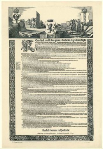 Announcement of a crossbow shooting contest to be held on June 15, 1649, outside Amsterdam