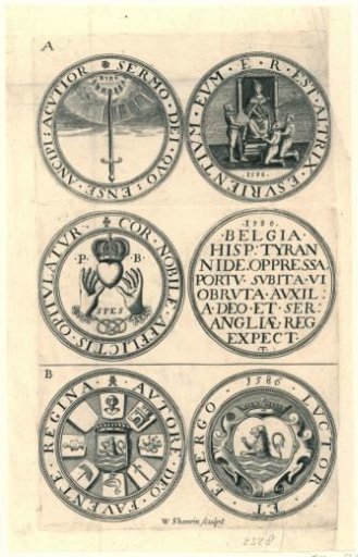 Three Dutch medals from 1586