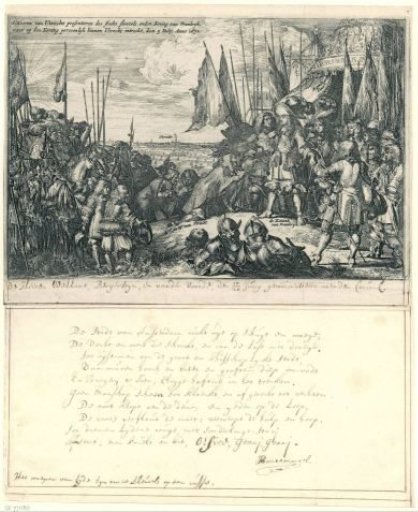 The city council of Utrecht presents the keys of the city to Louis XIV, 1672