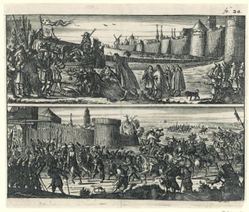 Two illustrations of Louis XIV entering Utrecht