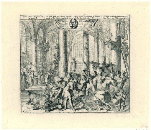 The Utrecht Dom stripped of all Protestant objects and reconsecrated as a Catholic church, 1672