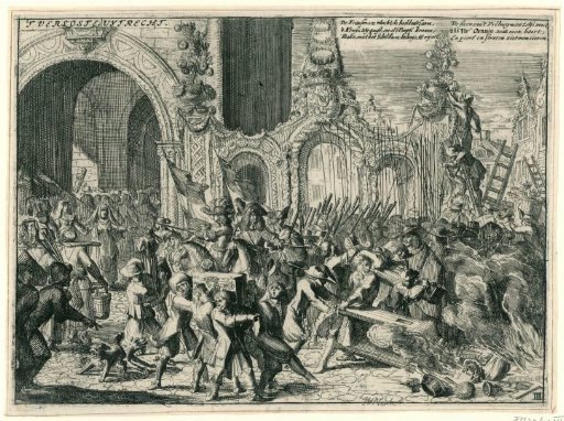 The departure of the French from Utrecht in November 1673