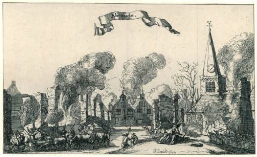 Abcoude, destroyed by the French in 1672