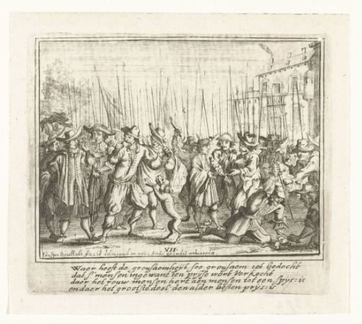 Parts of the bodies are sold, 1672