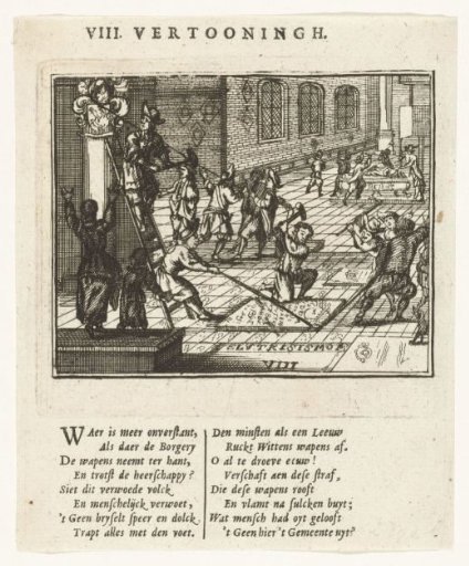 The destruction of the graves of the De Witt family in the churches of The Hague, 1672