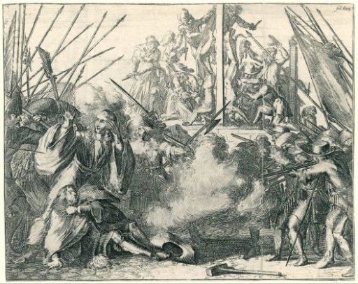 Illustration of the murder of the De Witt brothers