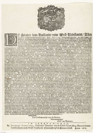Amnesty proclaimed by the States of Holland and West Friesland, 1672