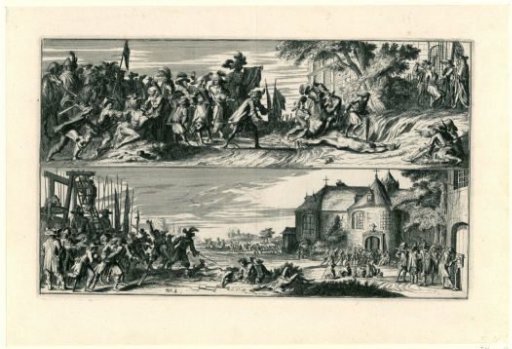 Two Depictions of French Atrocities, 1672