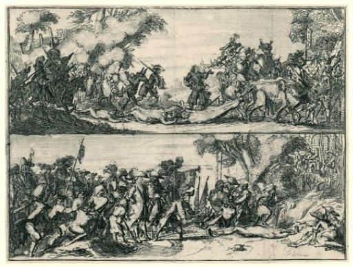 Two Depictions of French Atrocities, 1672