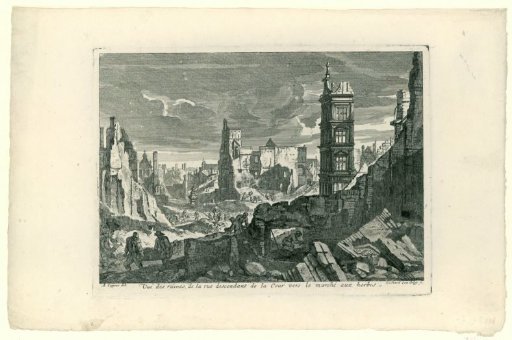 Ruins at the Grasmarkt, Brussels, 1695
