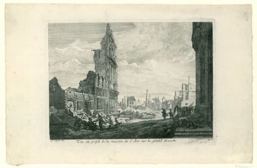 Ruins on the Grote Markt, Brussels, 1695