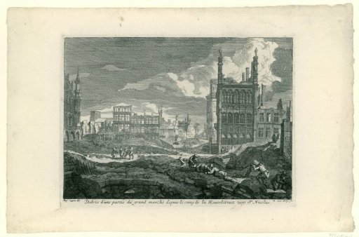 Ruins on the Grote Markt, Brussels, 1695