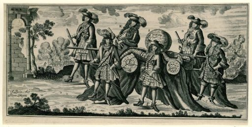 The funeral of the monarchy of Louis XIV, 1695