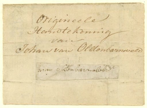 The Signature of Johan van Oldenbarnevelt