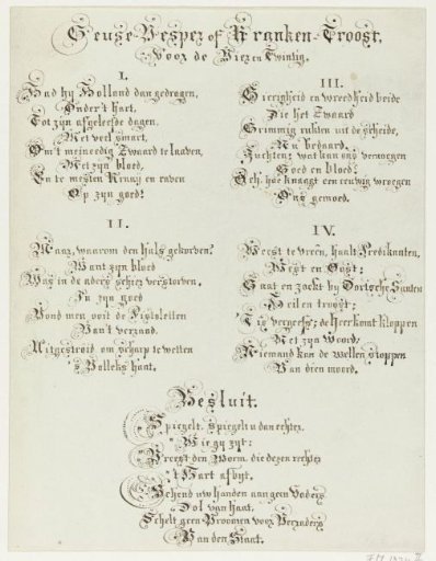 Satirical verse on the 24 judges who condemned Johan van Oldenbarnevelt, 1619