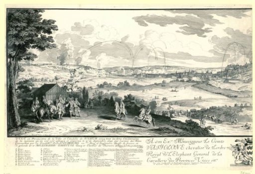 View of the siege of Namur (left half), 1695
