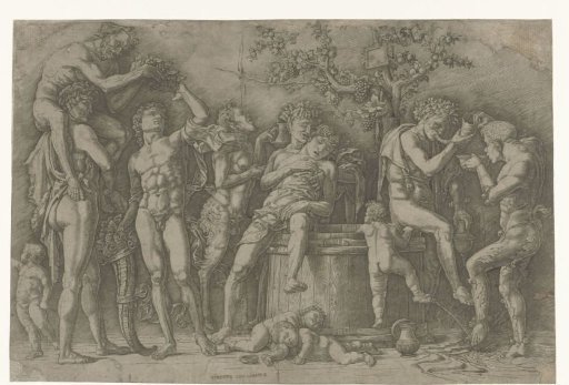 Bacchanal with Satyrs and Bacchantes at a Wine Press