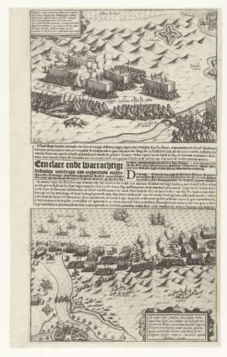 March of the States' and Spanish armies to Ostend, and battle of Nieuwpoort, 1600 (plates 1 and 2)
