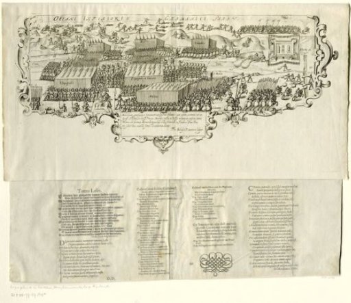 Text page with verses and a list of the casualties fallen on the States' side at the Battle of the Leffingedijk, 1600