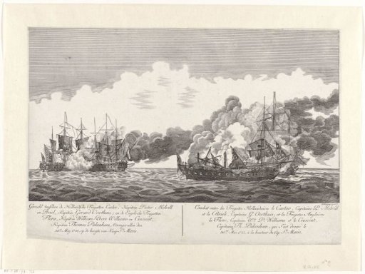 Naval battle at Cadiz, 1781