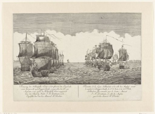 The beginning of the naval battle at Dogger Bank, 1781