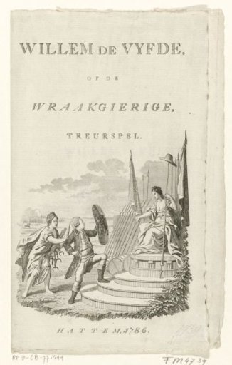 Title page for: Willem de Vyfde, or the Vengeful, tragedy, 1786