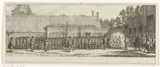 Exercise of the Amsterdam citizenry in the presence of Baron van der Capellen tot den Pol, 1783