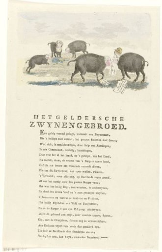 Satirical print on William V and his wife and children, 1787