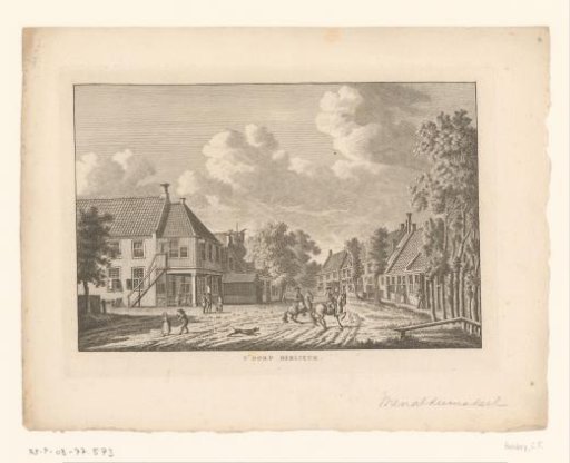 Village Street with Two Riders in Berlikum (Friesland)
