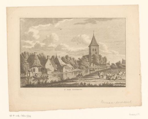 View of the Village of Oosterend (Friesland)