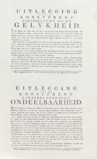 Text sheet with explanations for the prints with allegories on Equality and Indivisibility, 1795