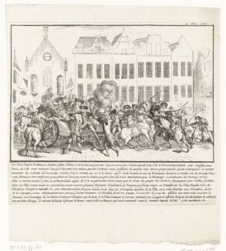 Carriage with General d'Alton attacked in Brussels, 1787