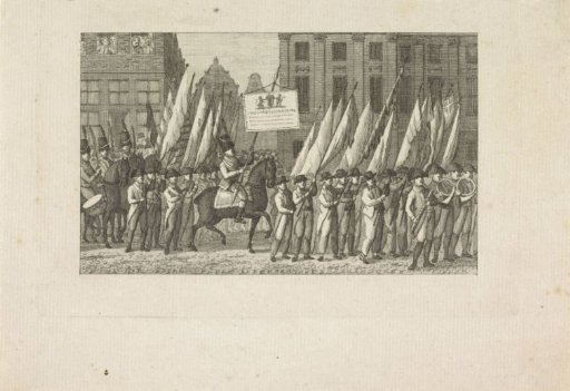 Transfer of the trophies to the Amsterdam town hall, 1806