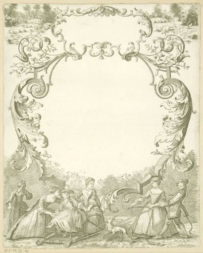 Wish card with a girl on a cart being pulled