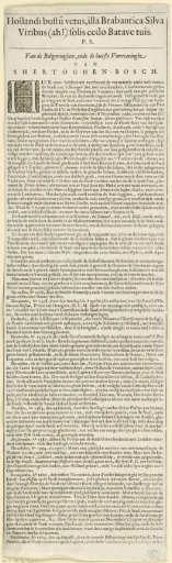 Siege and capture of 's-Hertogenbosch by Frederik Hendrik, 1629, (text sheet)