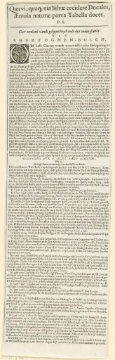 Siege and capture of 's-Hertogenbosch by Frederick Henry, 1629, (text sheet)