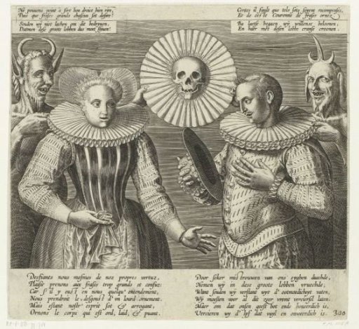Cartoon on the stiff ruff collar, ca. 1600