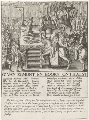 The beheading of Egmont and Horn in 1568