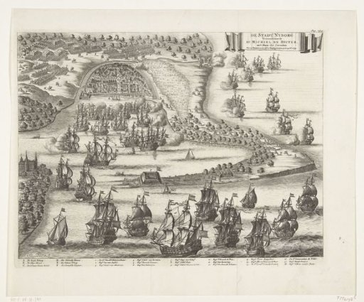 Capture of the town of Nyborg by Michiel Adriaenszoon de Ruyter, 1659