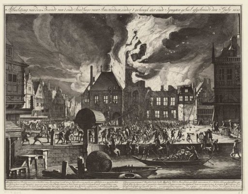The fire in the Old Town Hall of Amsterdam, 1652