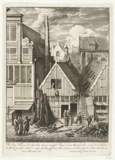 Burnt houses in the Goudsbloemstraat in Amsterdam, 1682