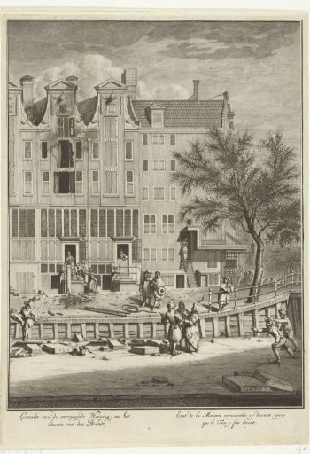 Burnt house on the Leidsegracht, 1684