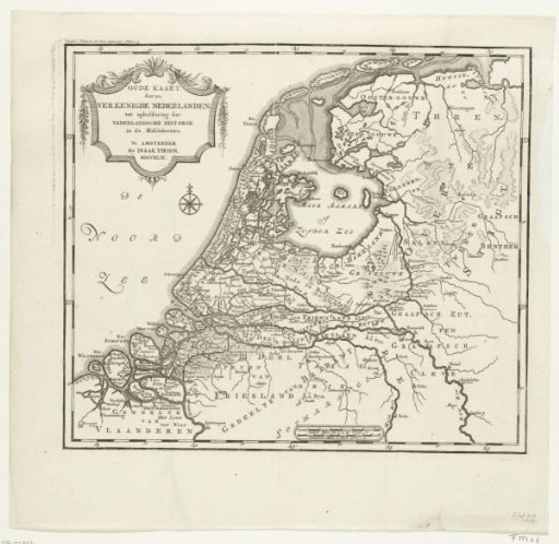 Historical map of the Netherlands during the Middle Ages