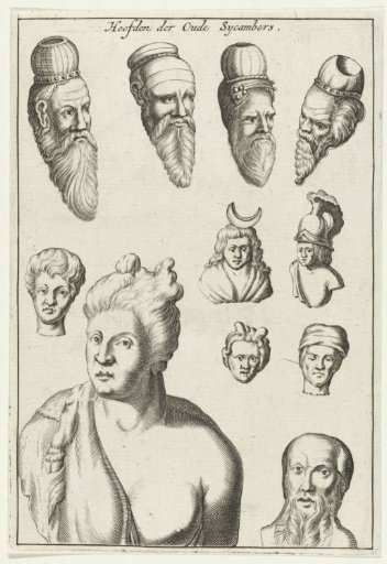 Various antique heads