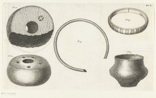 Objects from a burial chamber at Eext, pl. V