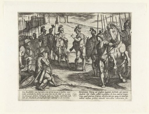 Civilis negotiates with a Roman commander, 69-70