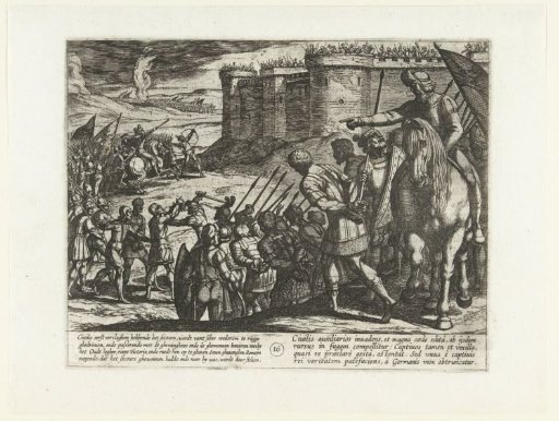 Roman prisoners led along the fortress, 69-70
